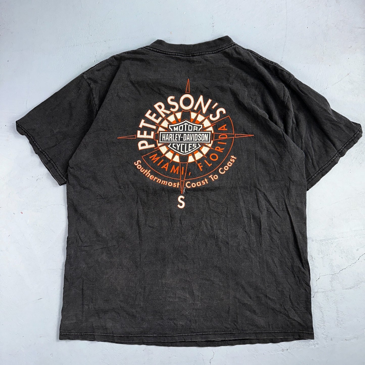 VTG Harley Davidson Shirt Mens XL Wolf Pack Short Sleeve Miami Florida Chopped