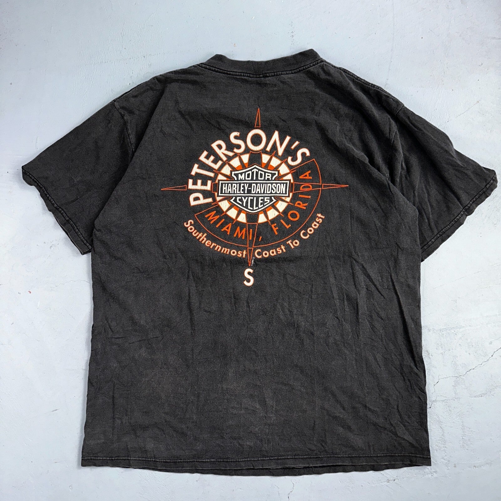 VTG Harley Davidson Shirt Mens XL Wolf Pack Short Sleeve Miami Florida Chopped