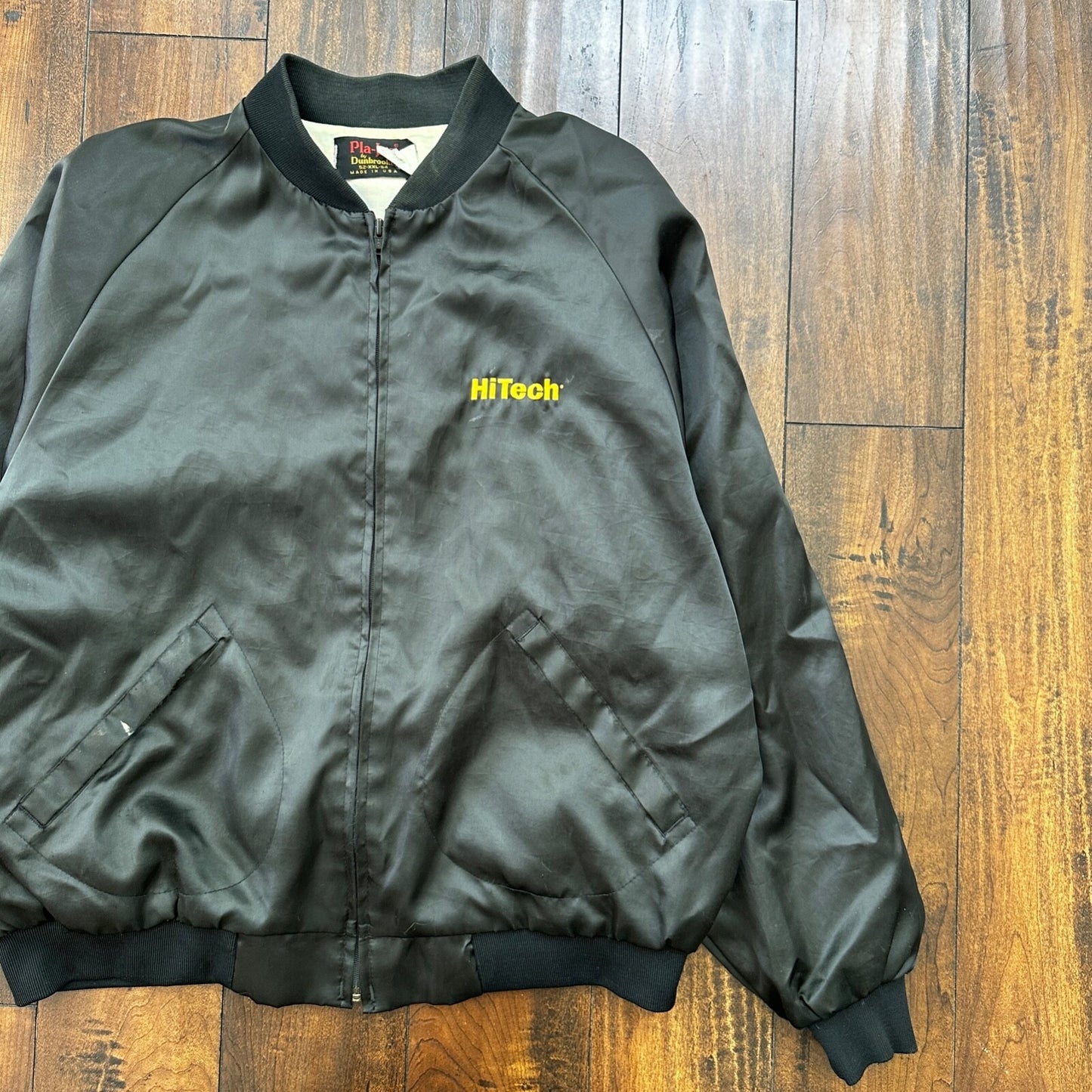 Vintage Pla-Jac By Dunbrooke Jacket 2XL Made in USA Black Snap HiTech