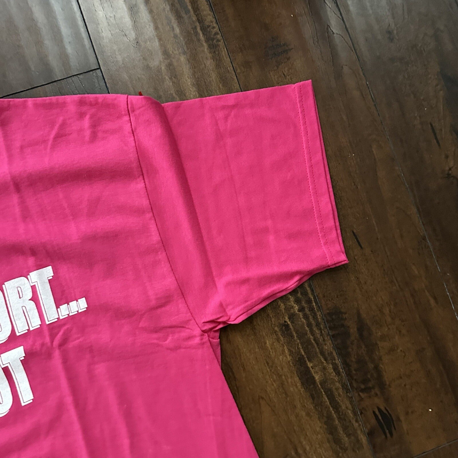 Vintage T Shirt Life Is Short Funny Quote Pink Chicago Tall People Club Cool Rap