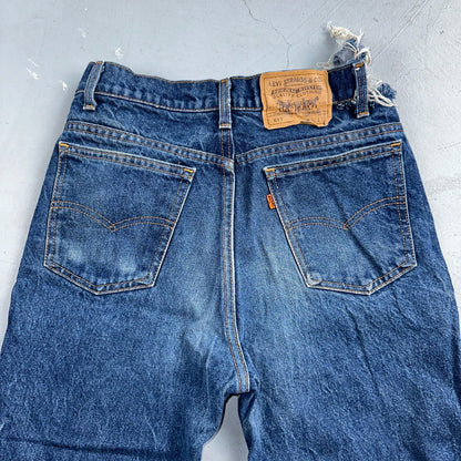 Levis 517 Vintage 90s USA Orange Tab Bootcut Flare Blue Worn Jeans Thrash 32x32