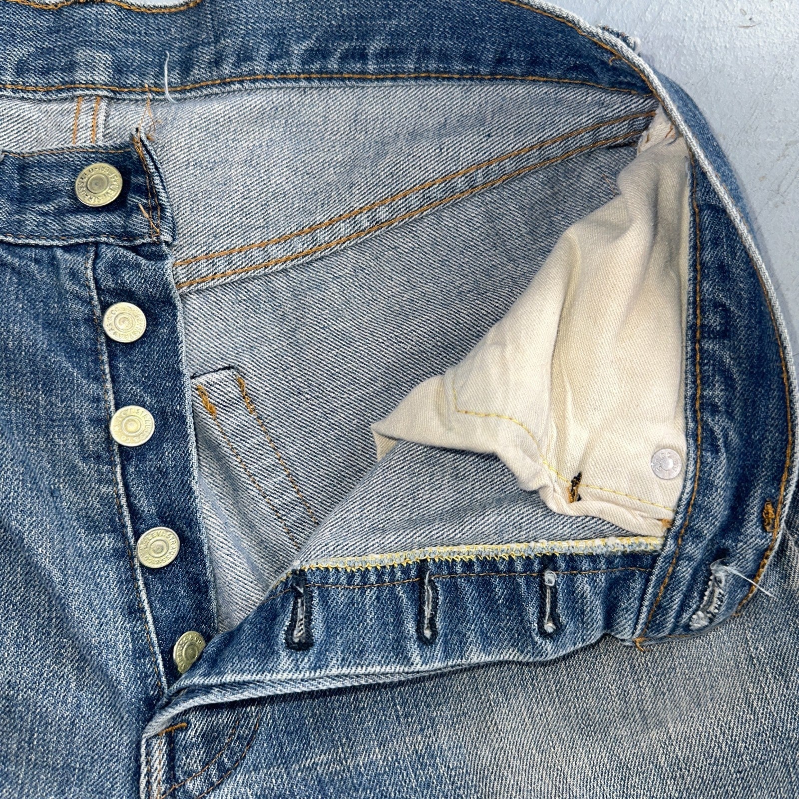 Levis 501 Vintage 70s SS Redline Selvedge USA XX Jeans Med Wash 32x34 Act 30x29