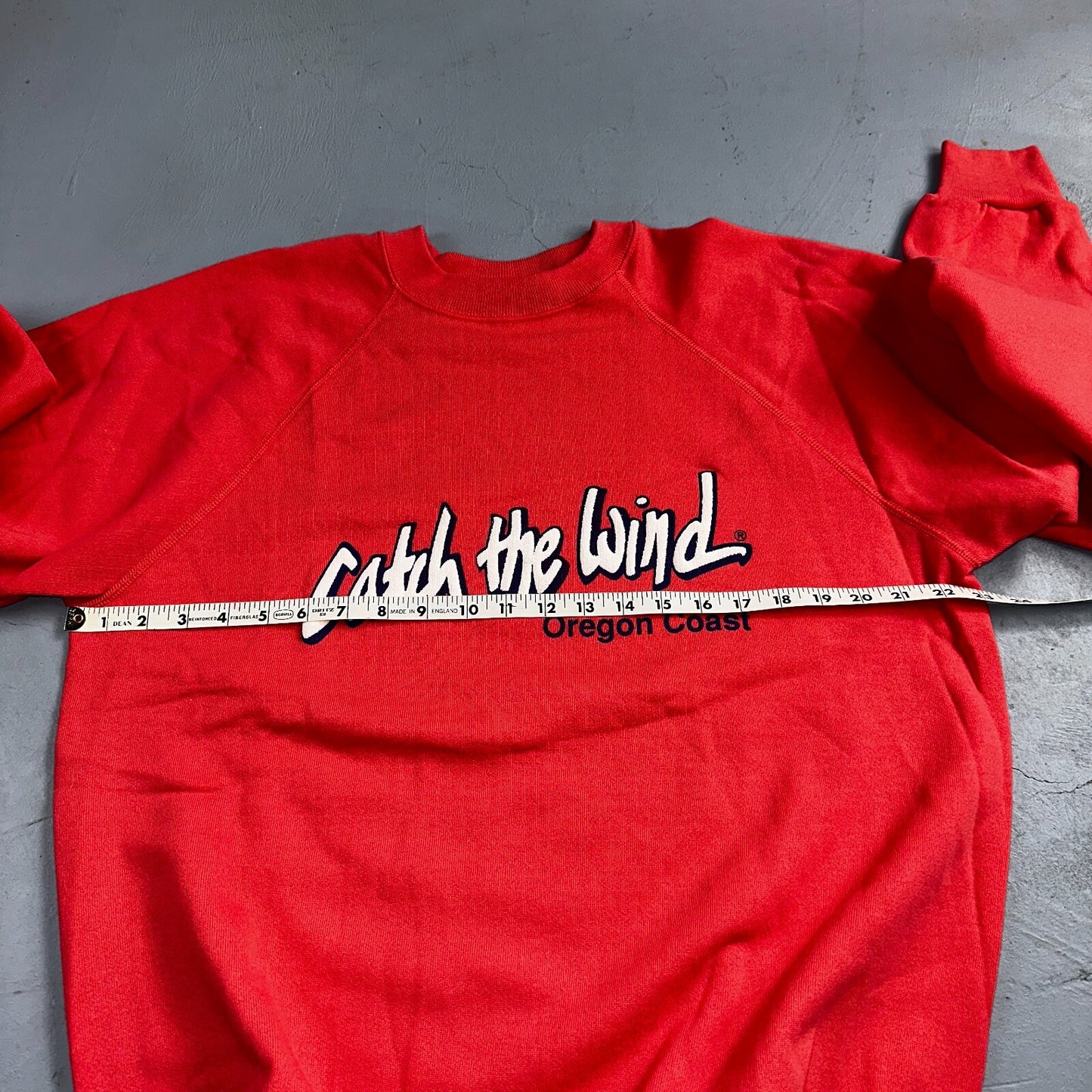 Hanes VTG Catch The Wind Crew Neck Sweatshirt Central Oregon 80s Pink XL