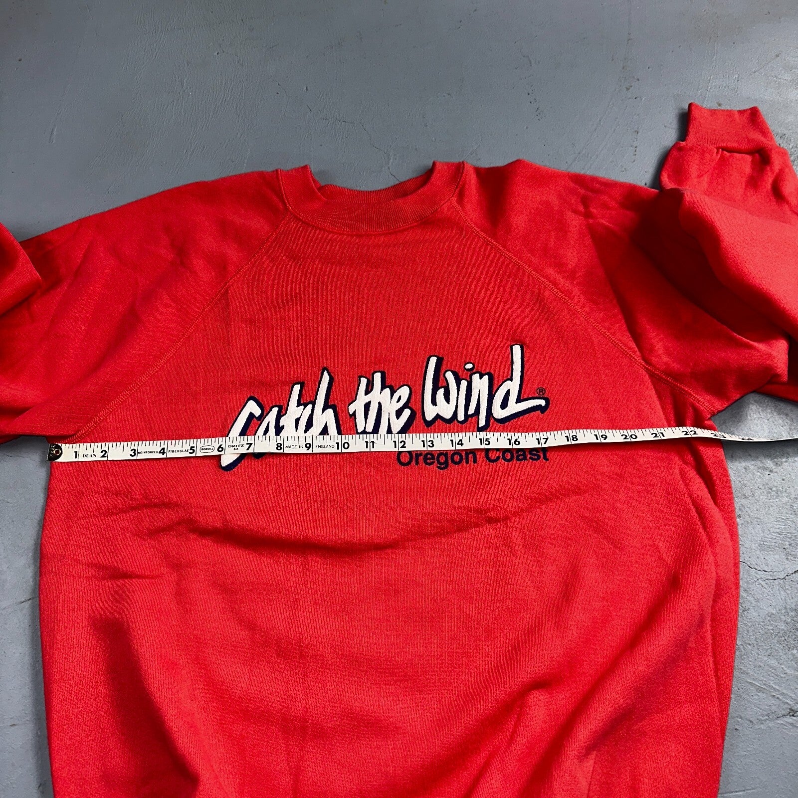 Hanes VTG Catch The Wind Crew Neck Sweatshirt Central Oregon 80s Pink XL