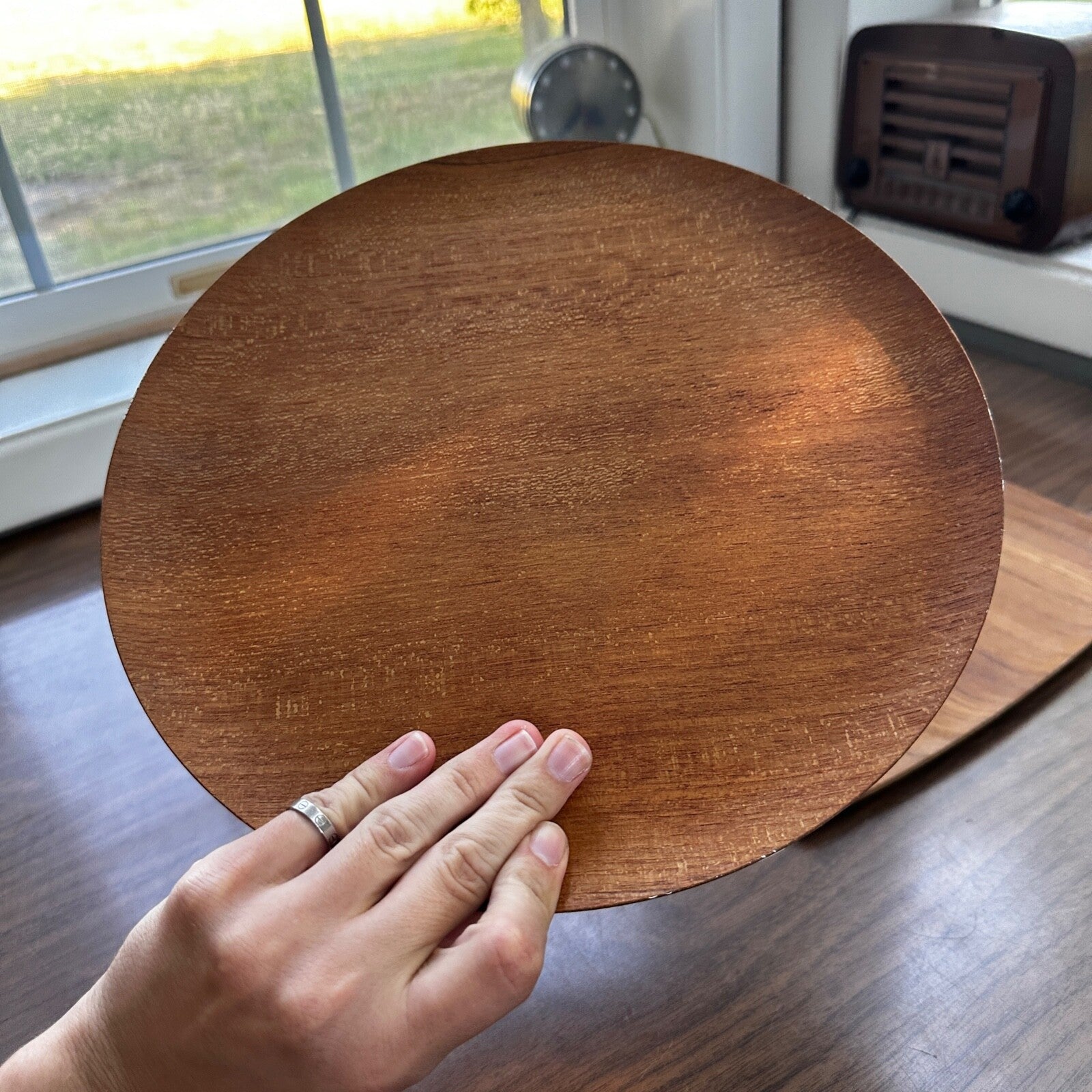 Shigemichi Aomine Teak Tray Plate Japan MCM Eames Nelson Round And Square Lot 2