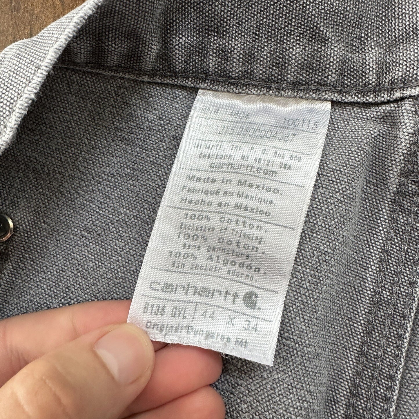 Carhartt B136 GVL Double Knee Carpenter Pants Size 44x34 (Fits 40x30) Dungaree