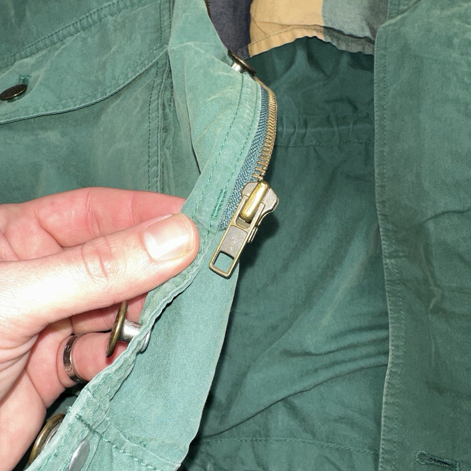 Eddie Bauer VTG Jacket L Full Zip Garden Chore Faded 1980s 80s Rare Coat Hiking