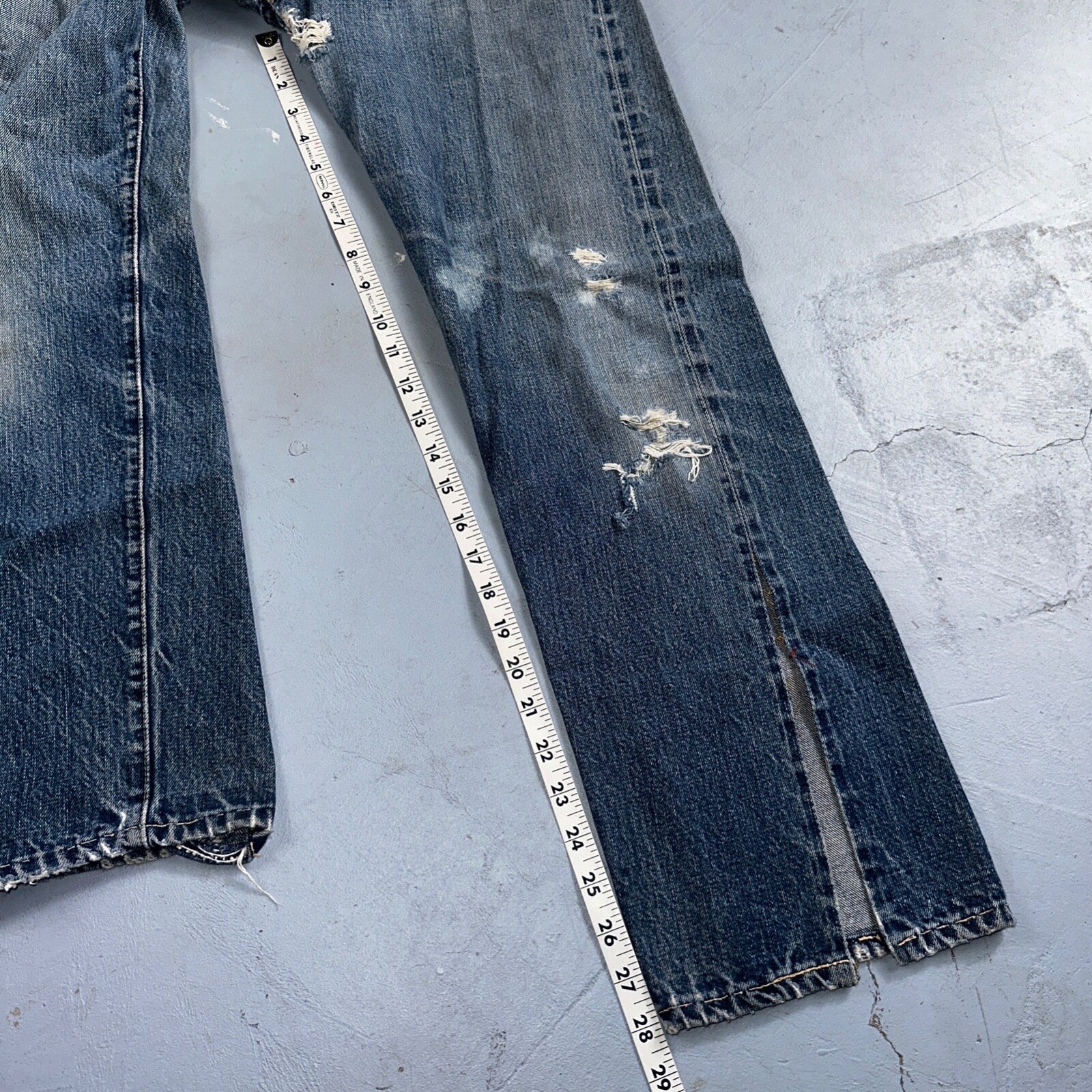 Levis 501 Big E Vintage 60s Redline Selvedge USA XX 1960s Jeans 66 Act 28x28