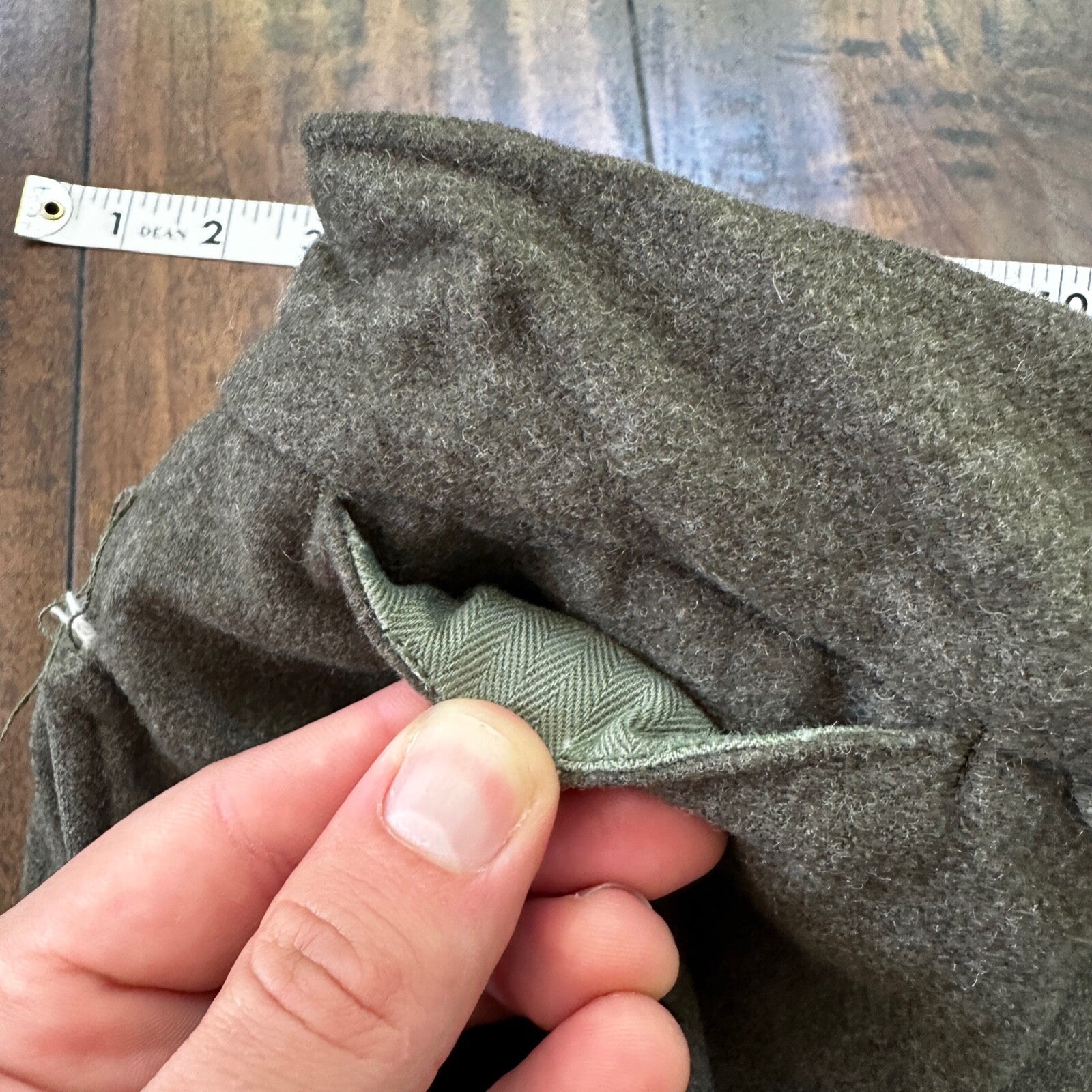 WWII Wool US Army Trousers Pants 25x26 Military 1940s 40s Slacks OG HBT Pockets