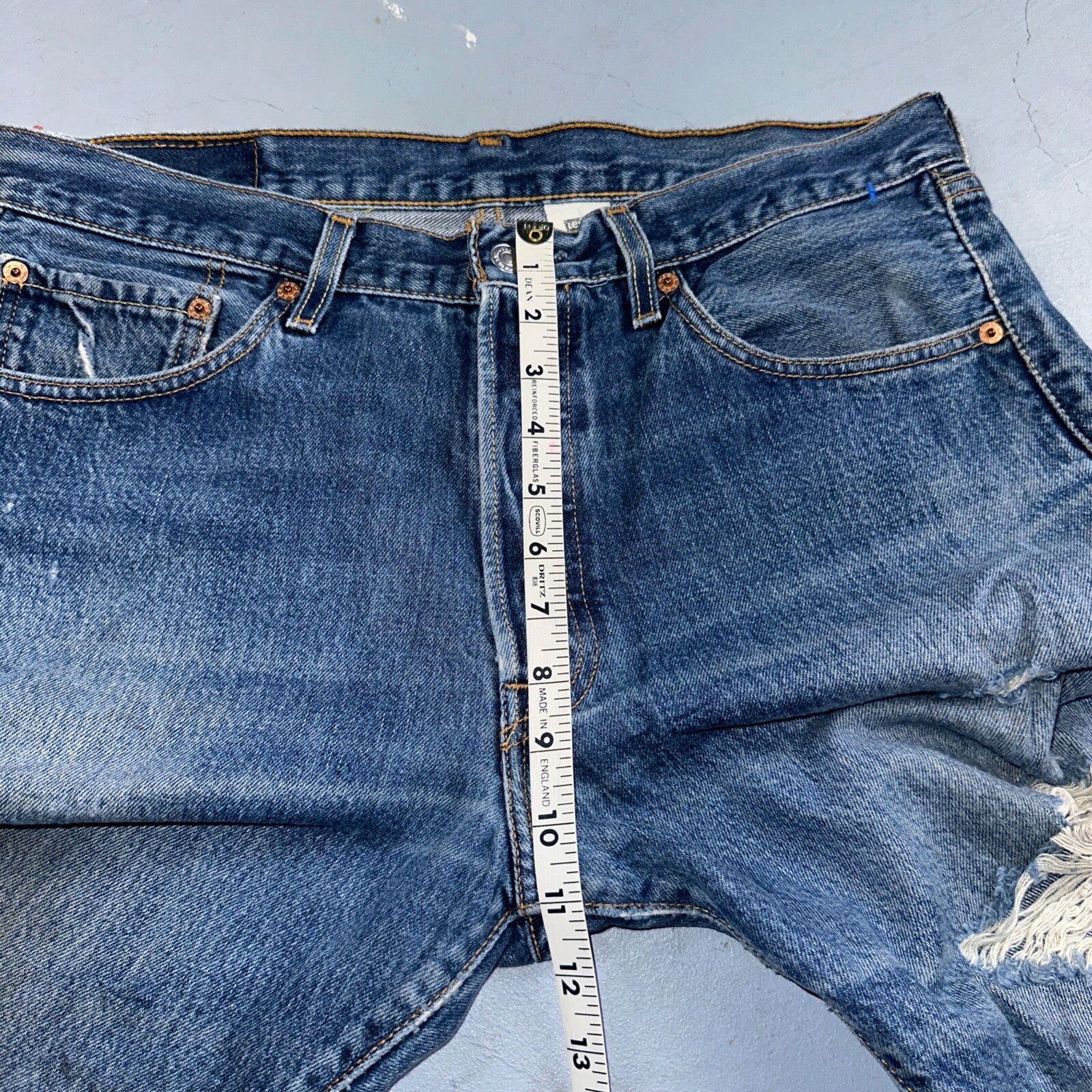 Levis 501 Vintage 90s XX Straight Leg Mexico Jeans 34x30 Thrashed Act 33x28