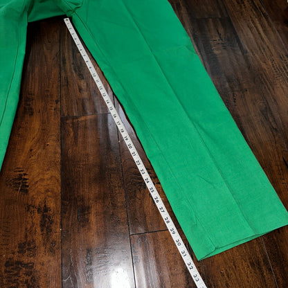 Vintage USA Rockabilly Womens Dress Pants 60s 70s Bottom Green 31x32 Boot Cut