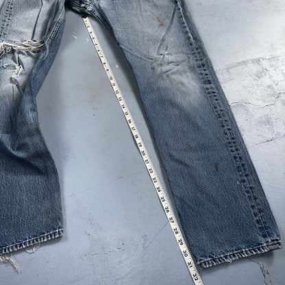 Levis 501 Vintage 90s XX Straight Leg Mexico Jeans 38x34 Light Wash Act 35x31