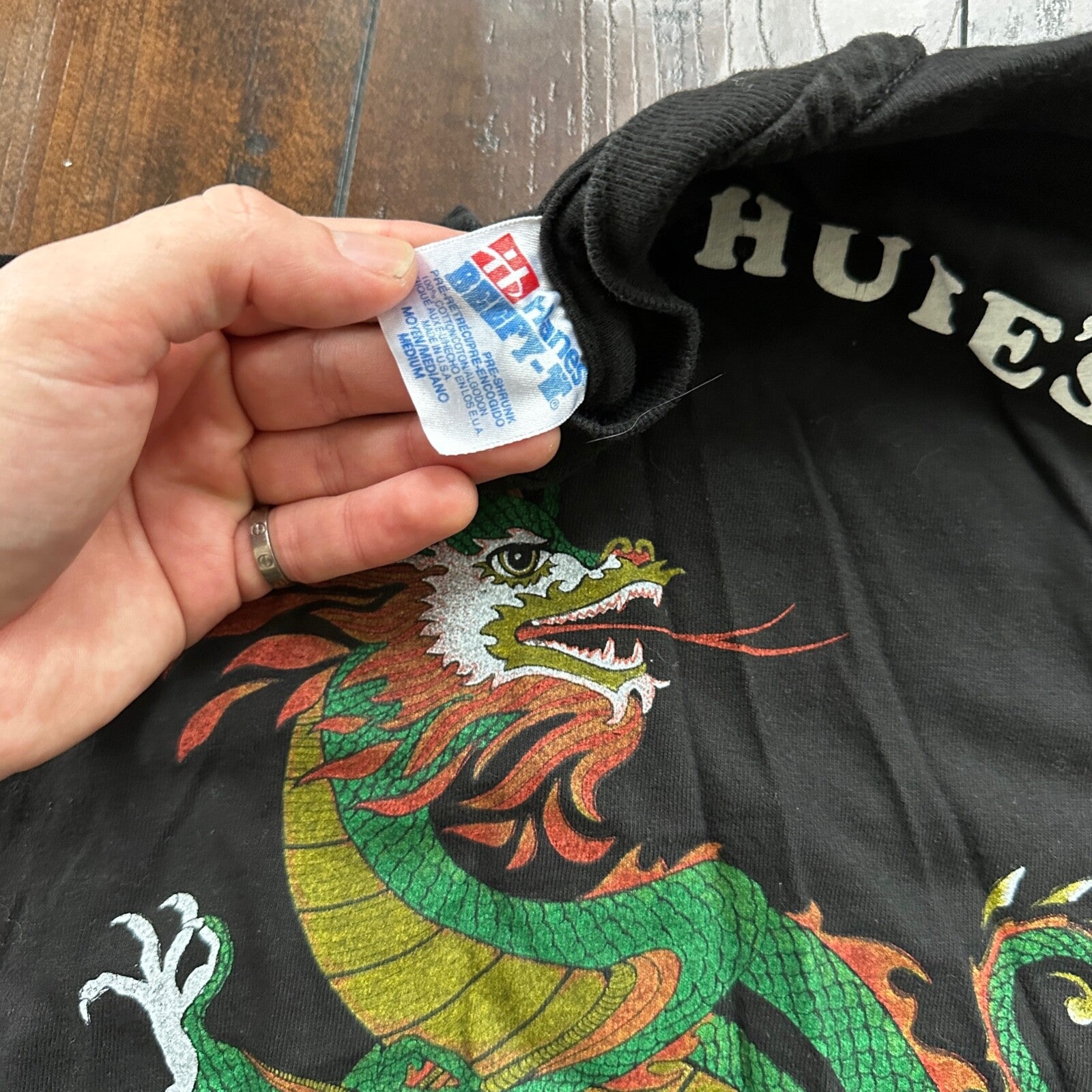 Chinese Art Dragon Sheridan Oregon Vintage T Shirt PDX Portland Food Asian 90s