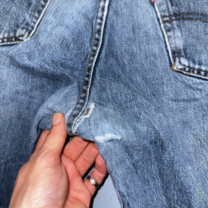 Levis 501 Vintage 90s UK XX Straight Leg Jeans 36x32 Blue Med Wash Act 33x30
