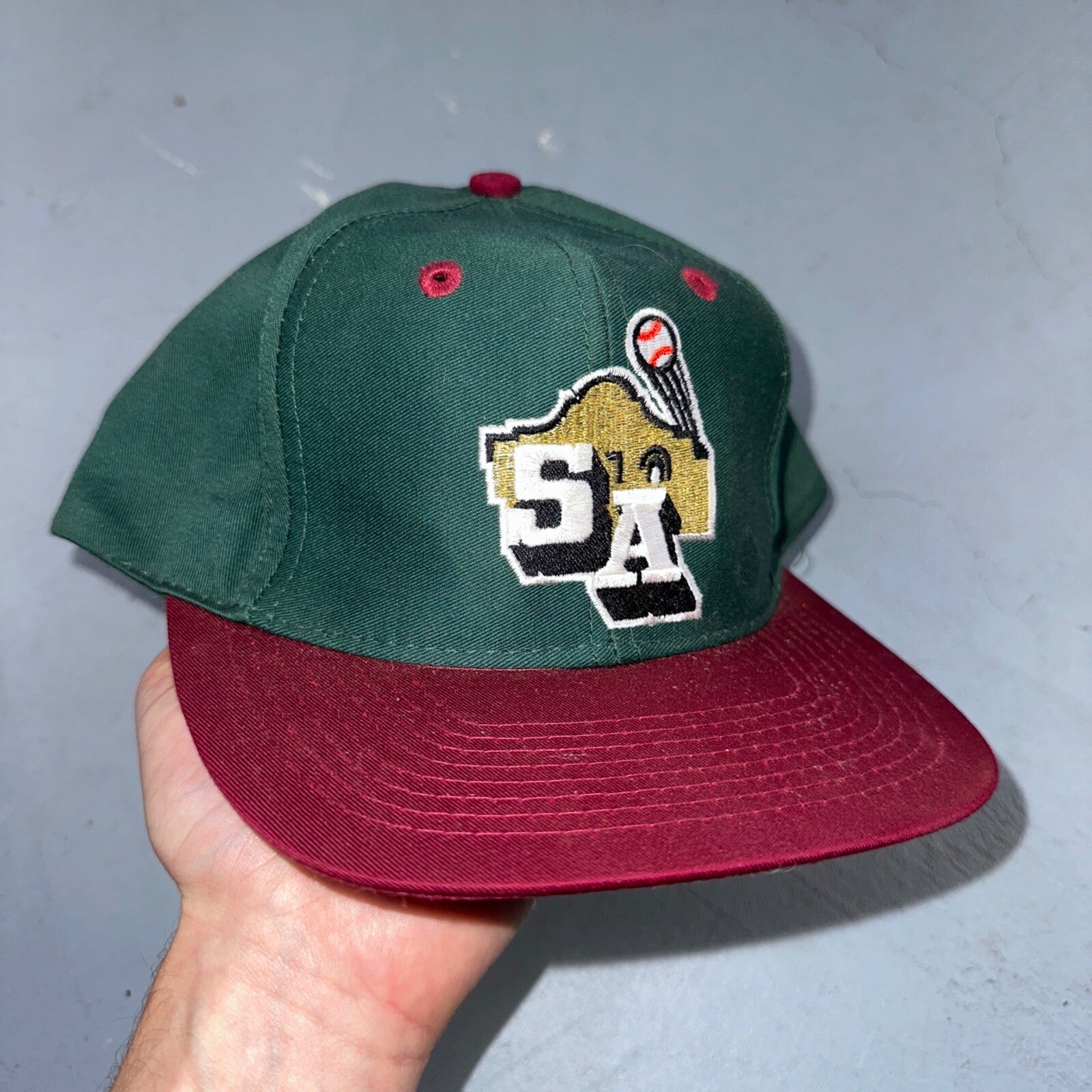Roxxi Arizona State Sun Devils MLB 1985 Vintage Snapback Cap Hat Green Red Base