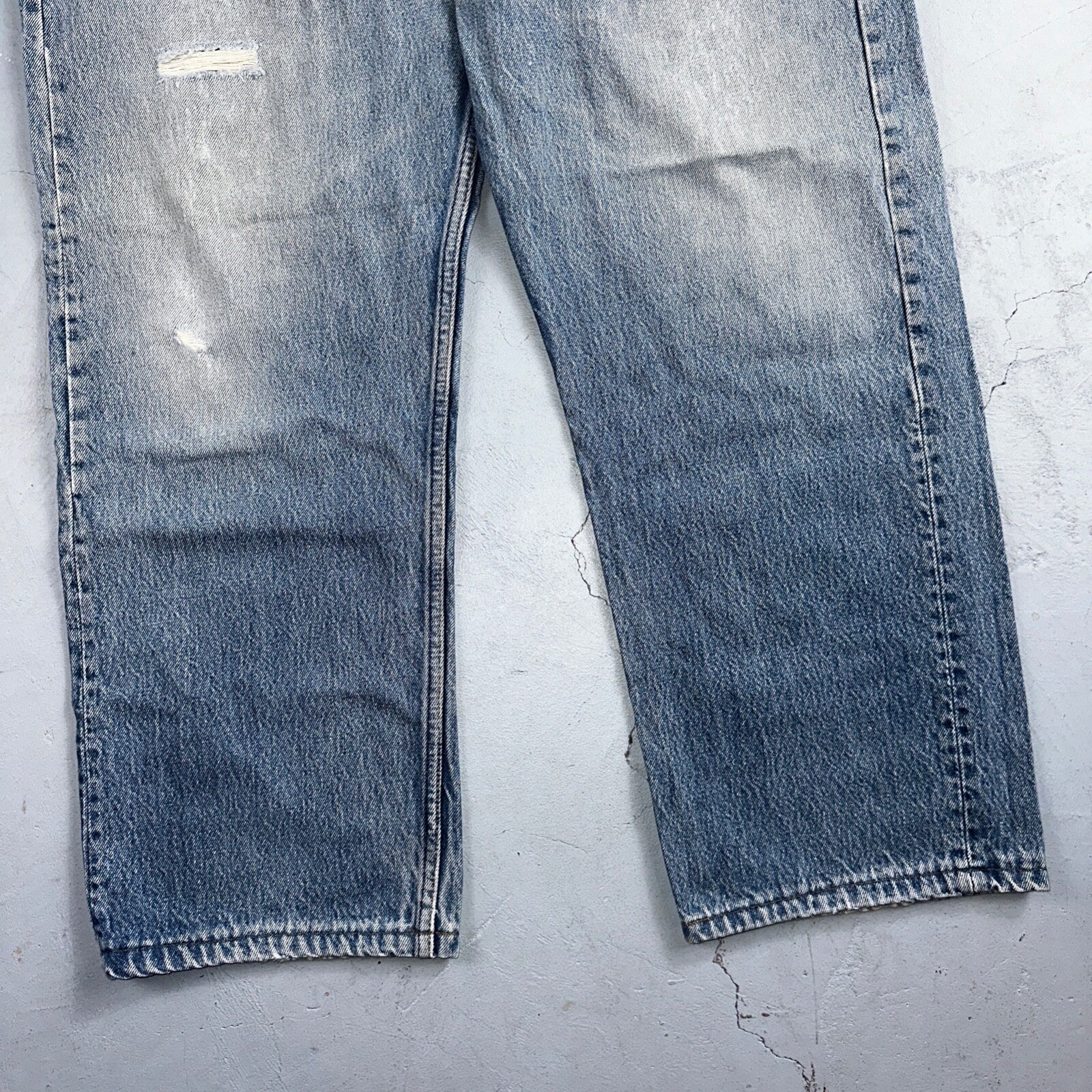 Levis 501 Vintage 90s USA XX Straight Leg Jeans Blue Light Wash 42x30 Act 41x26