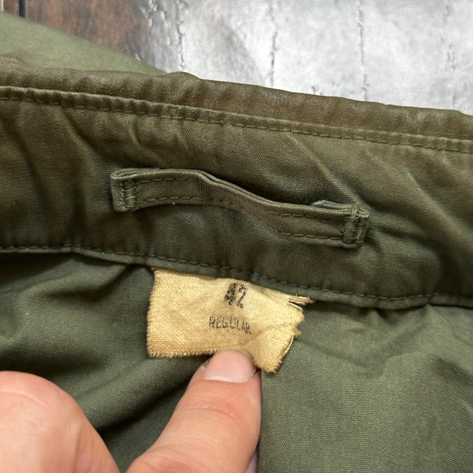 VTG 1960s AG-274 Military Green Water Repellent Jacket 42R Gabardine Rockabilly