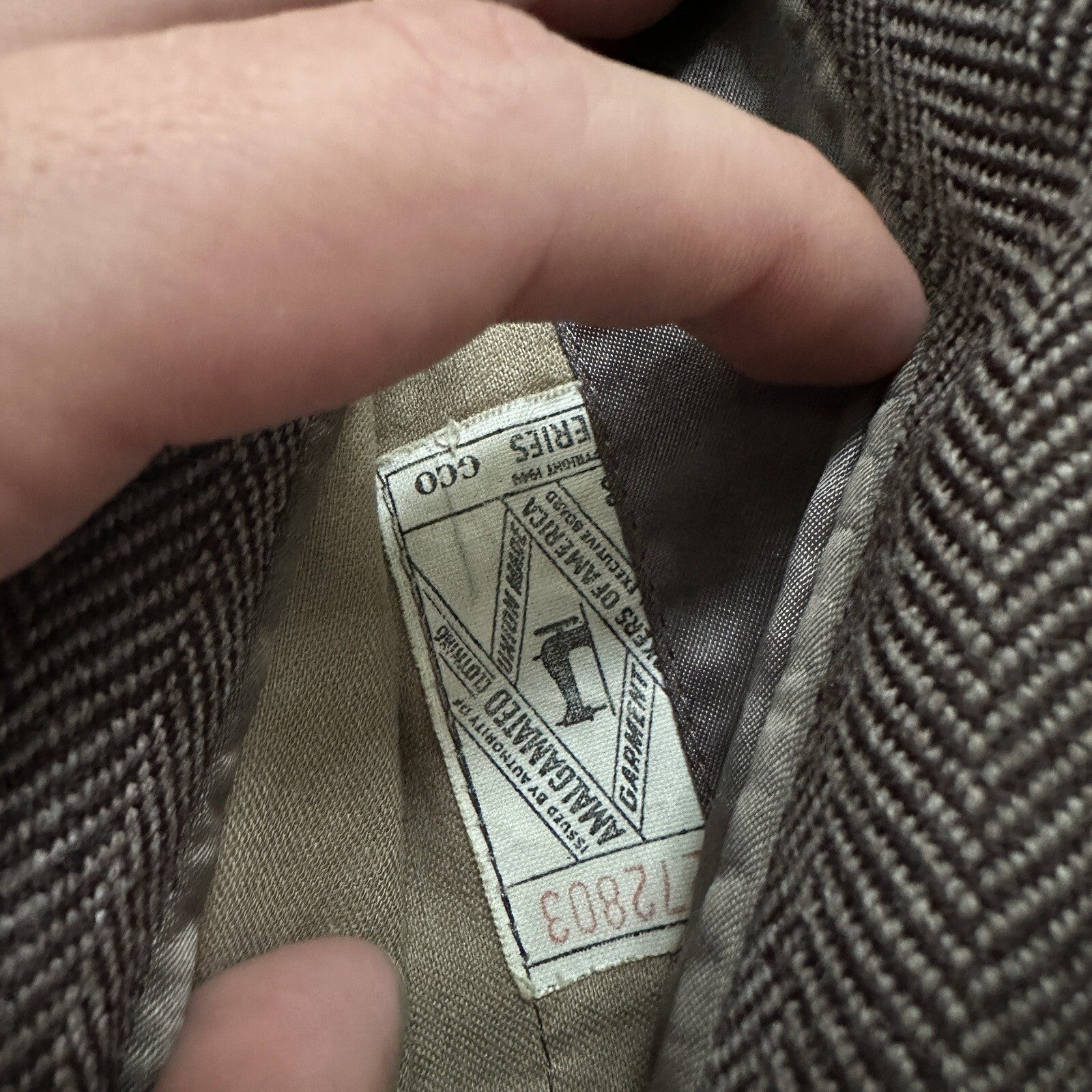 VTG 1960s Barron Anderson Herringbone Wool Overcoat USA Rockabilly 60s Lined