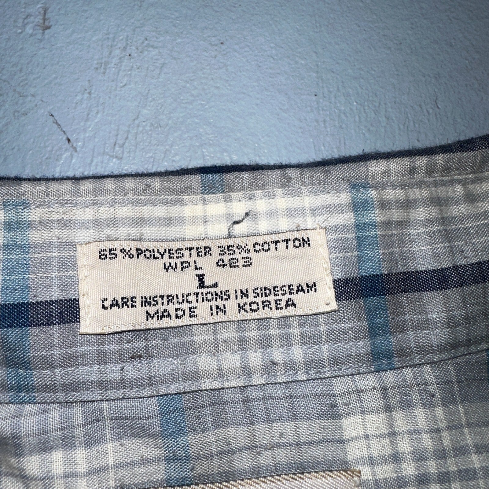 Levis VTG 1980s Pearl Snap Button Shirt Mens L Plaid 80s Cowboy Shirt Korea LS