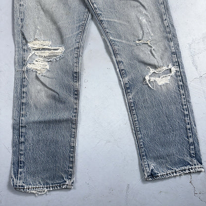 Levis 501 Vintage 80s USA XX Straight Leg Jeans 32x31 Thrashed Wash Act 30x26