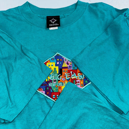 New Orleans Big Easy Embroidery VTG T Shirt 90s Single Stitch Travel USA Fun