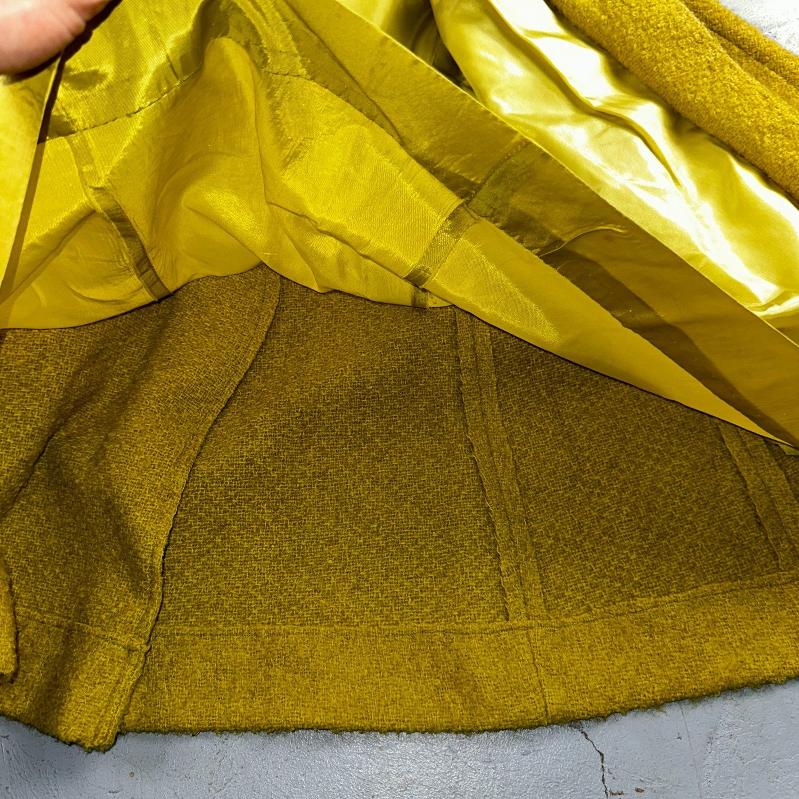 Vintage 60s Green Tennis Wool Coat ILGWU Union Mod Double Breasted Rockabilly