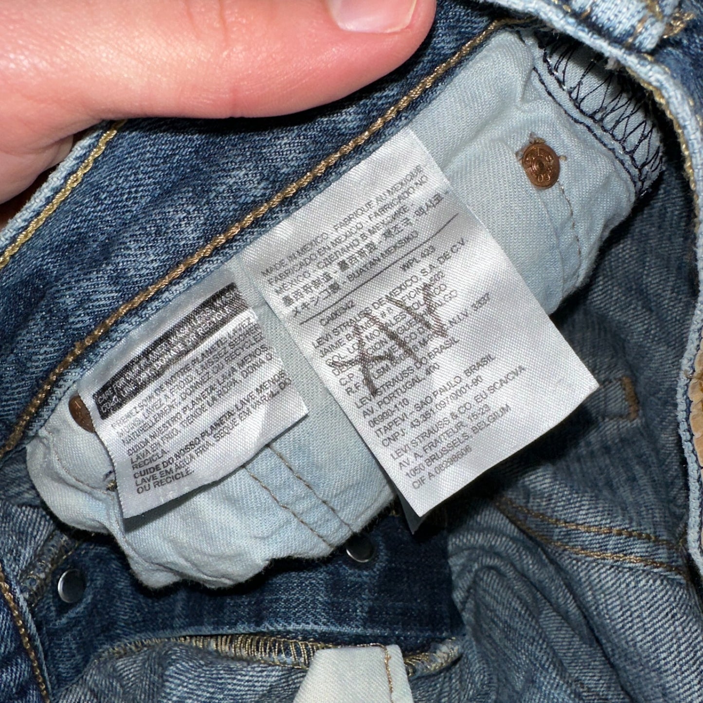 Levis 501 Y2K XX Straight Leg Jeans Blue VTG Med Wash 34x32 Act 33x30