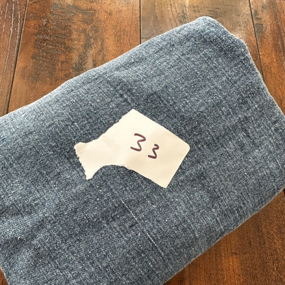 VTG WWII Indigo Denim Garment Laundry Bag Rare Military 1940s 40s 50s Thrashed