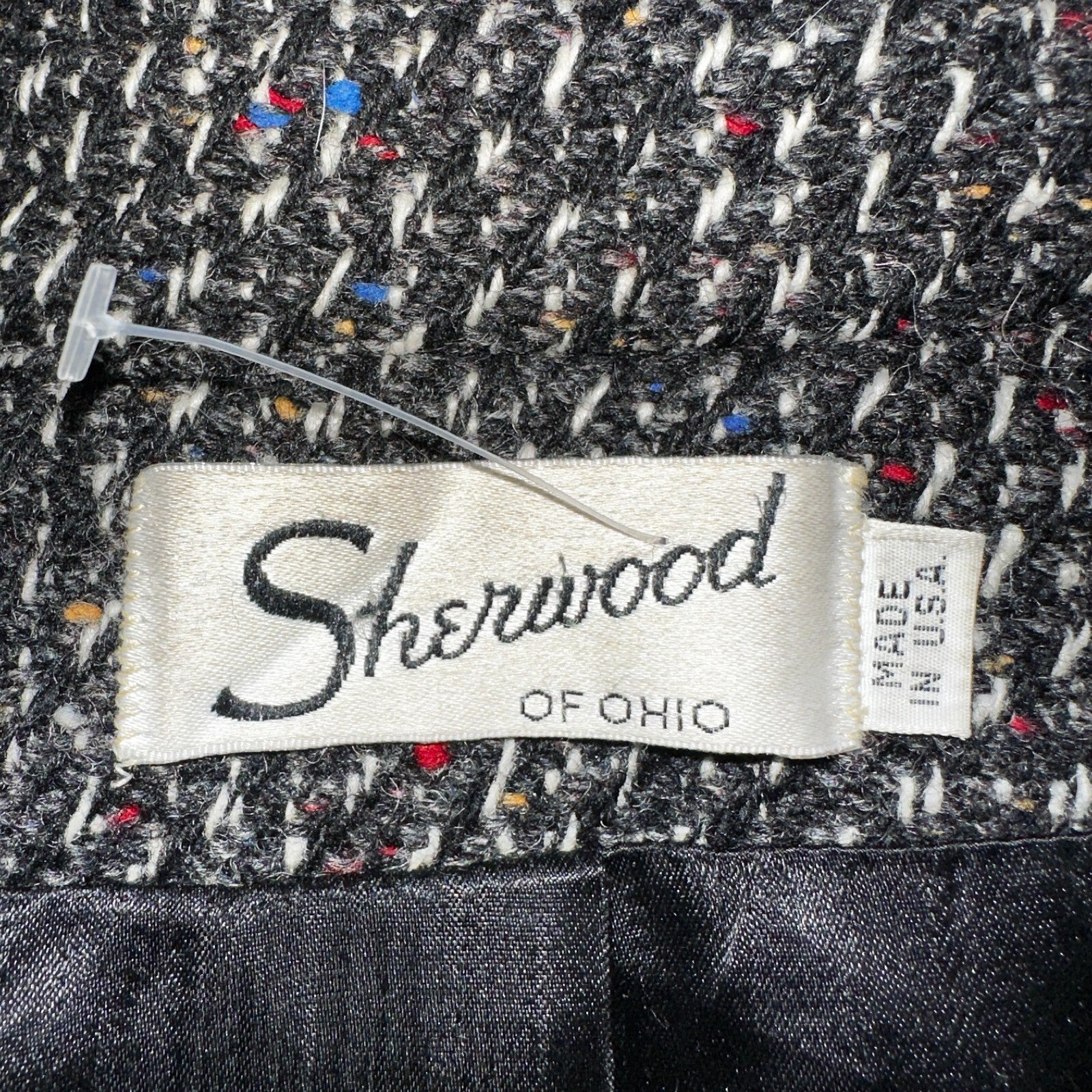 Sherwood of Ohio Jacket Pea Coat 1970s Cloak USA 70s Rockabilly Speckle Wool