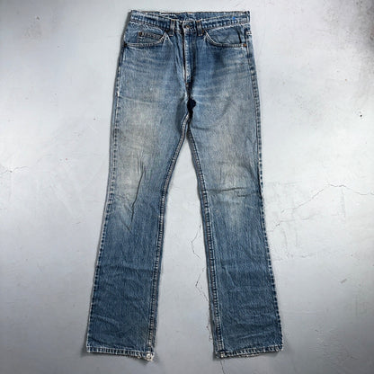 Levis 517 Vintage 80s USA Orange Tab Bootcut Flare Blue Worn Jeans Act 32x34