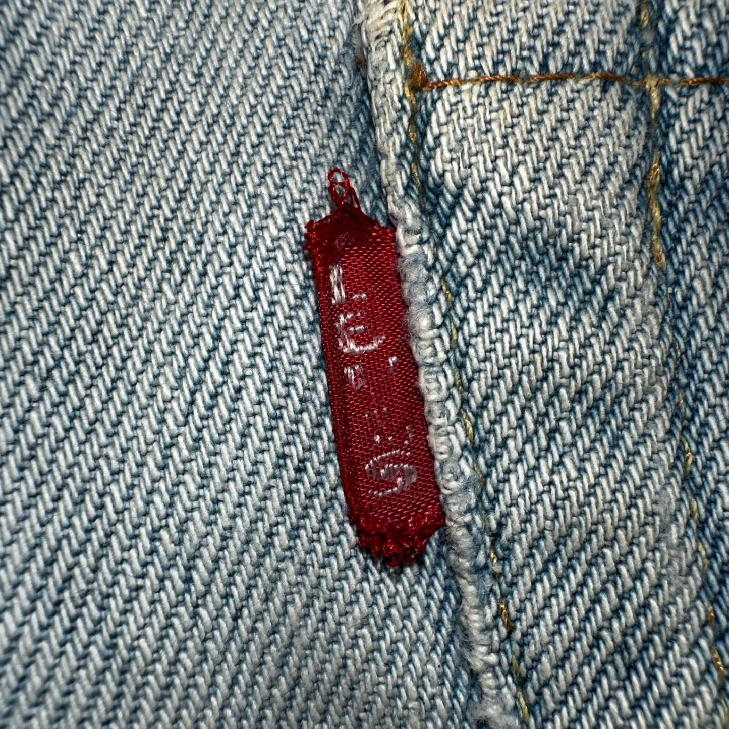 Levis 505 VTG 70s SS Redline Selvedge USA XX Jeans Light Wash Talon Act 29x34