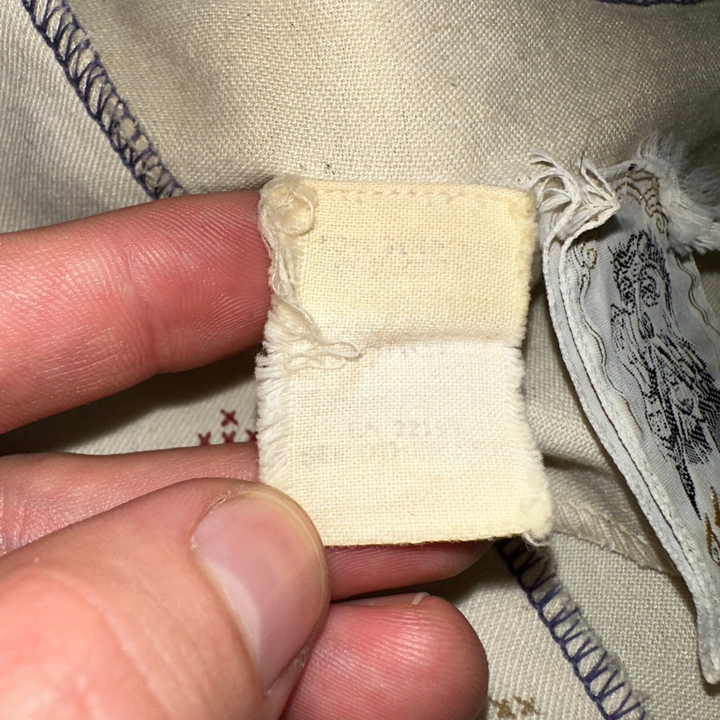 VTG 70s Kennington Cool Breeze Bird Linen Beach Shirt Sheer Unisex Stained