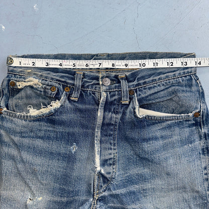 Levis 501 XX Big E Vintage 40s Redline Selvedge USA XX 1940s 50s Jeans 27x27
