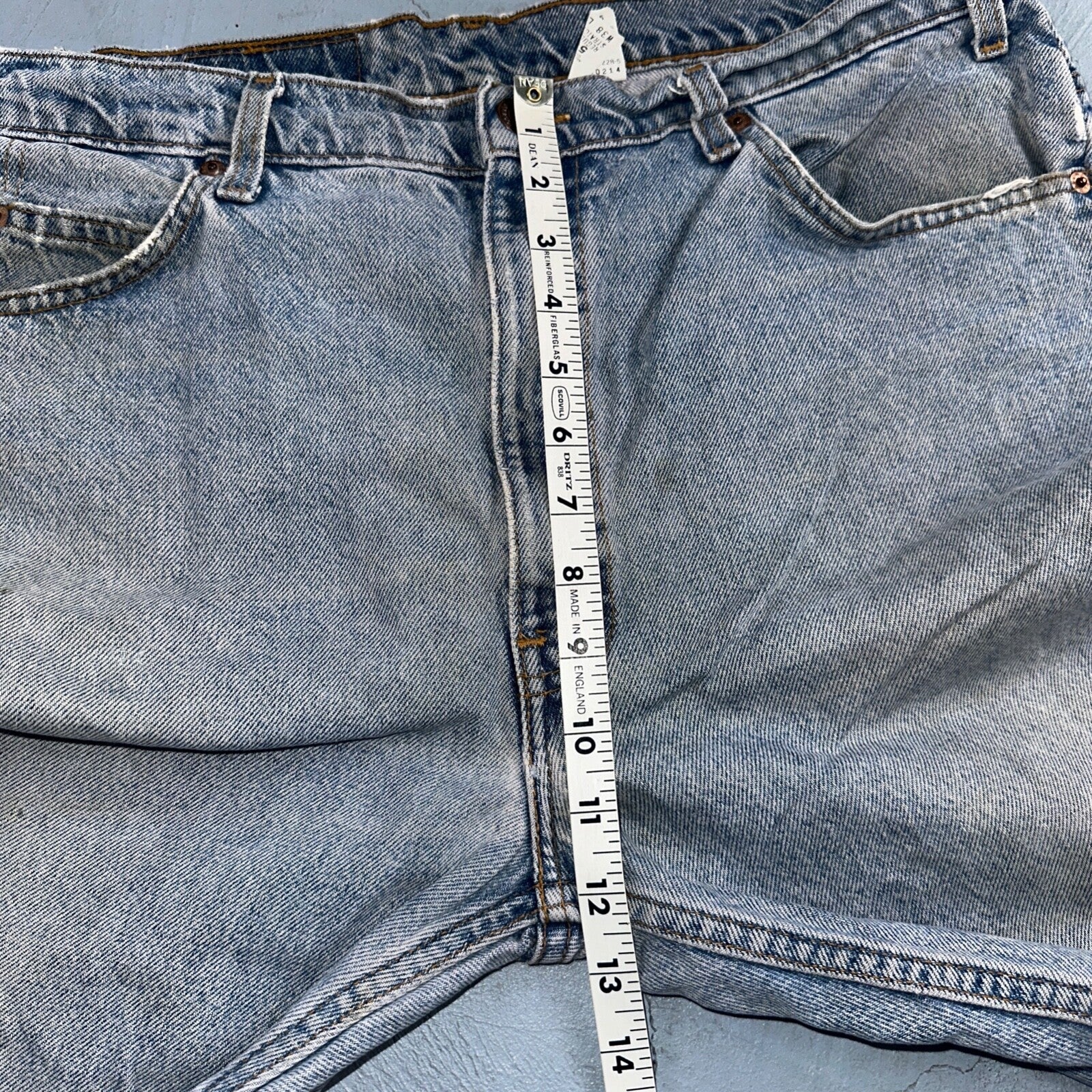 Levis 505 Vintage 90s Mexico Orange Tab Jeans 38x32 Blue Light Wash Act 36x30