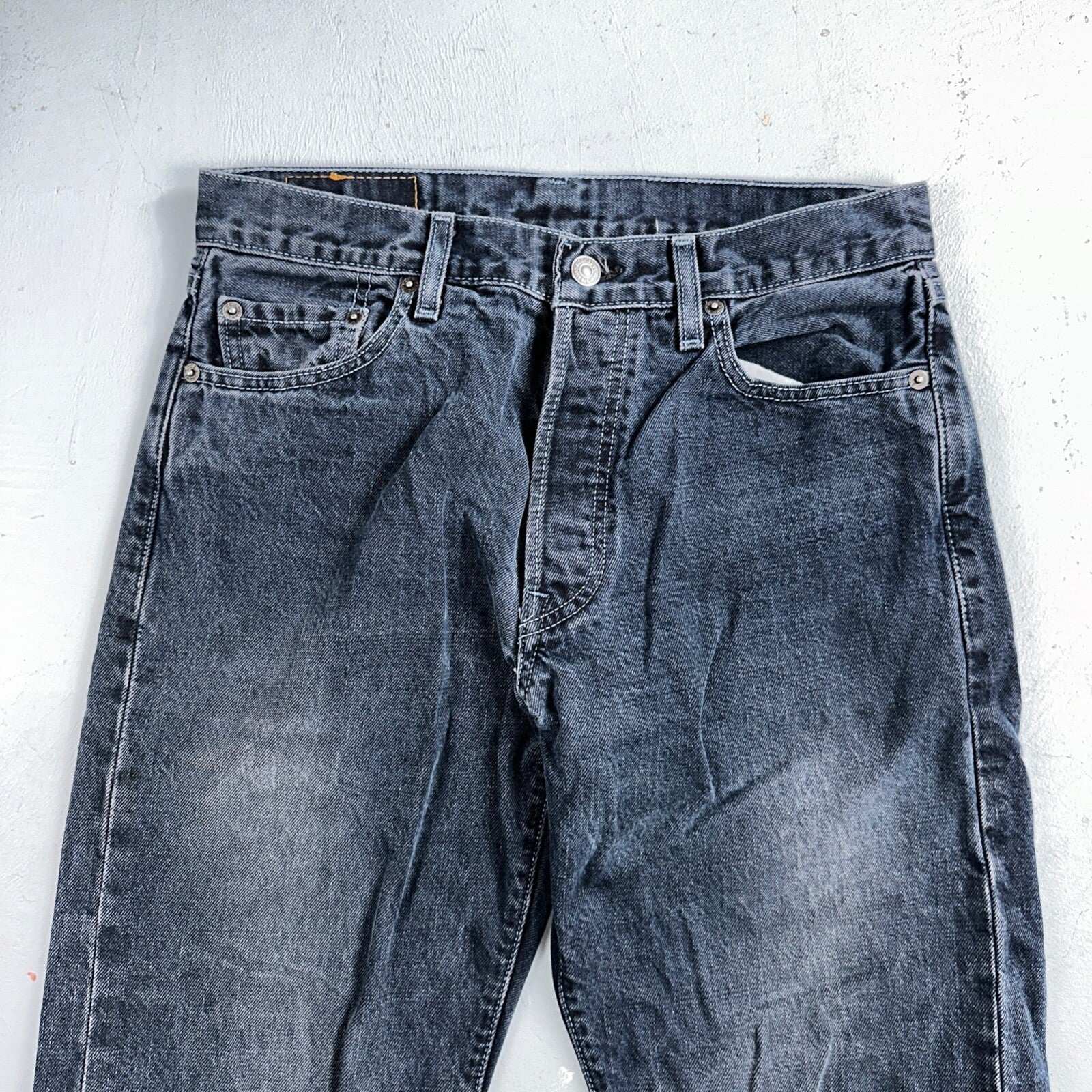 Levis 501 Vintage 90s Mexico Straight Leg Jeans 30x32 Y2K Dark Wash Act 29x31