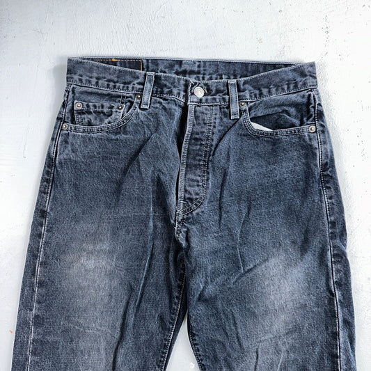 Levis 501 Vintage 90s Mexico Straight Leg Jeans 30x32 Y2K Dark Wash Act 29x31
