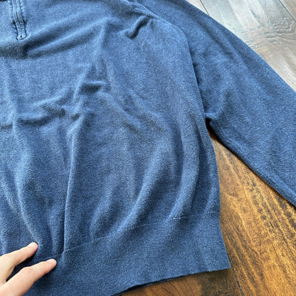 Peter Millar Sweater Men XL Crown Soft Cotton Cashmere 1/4 Quarter Zip Pullover