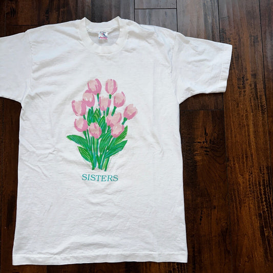 Sisters Oregon Flowers Vintage T Shirt 90s Single Stitch FOTL Love Family PDX