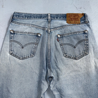 Levis 501 Vintage 90s XX Straight Leg Mexico Jeans 34x36 Light Wash Act 31x33