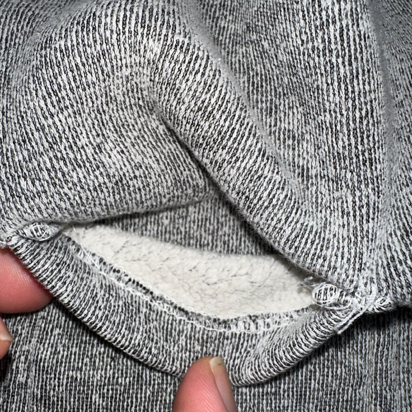 Gray 1970s VTG Crew Neck Sweatshirt Short Sleeve Heather Rockabilly 60s 70s