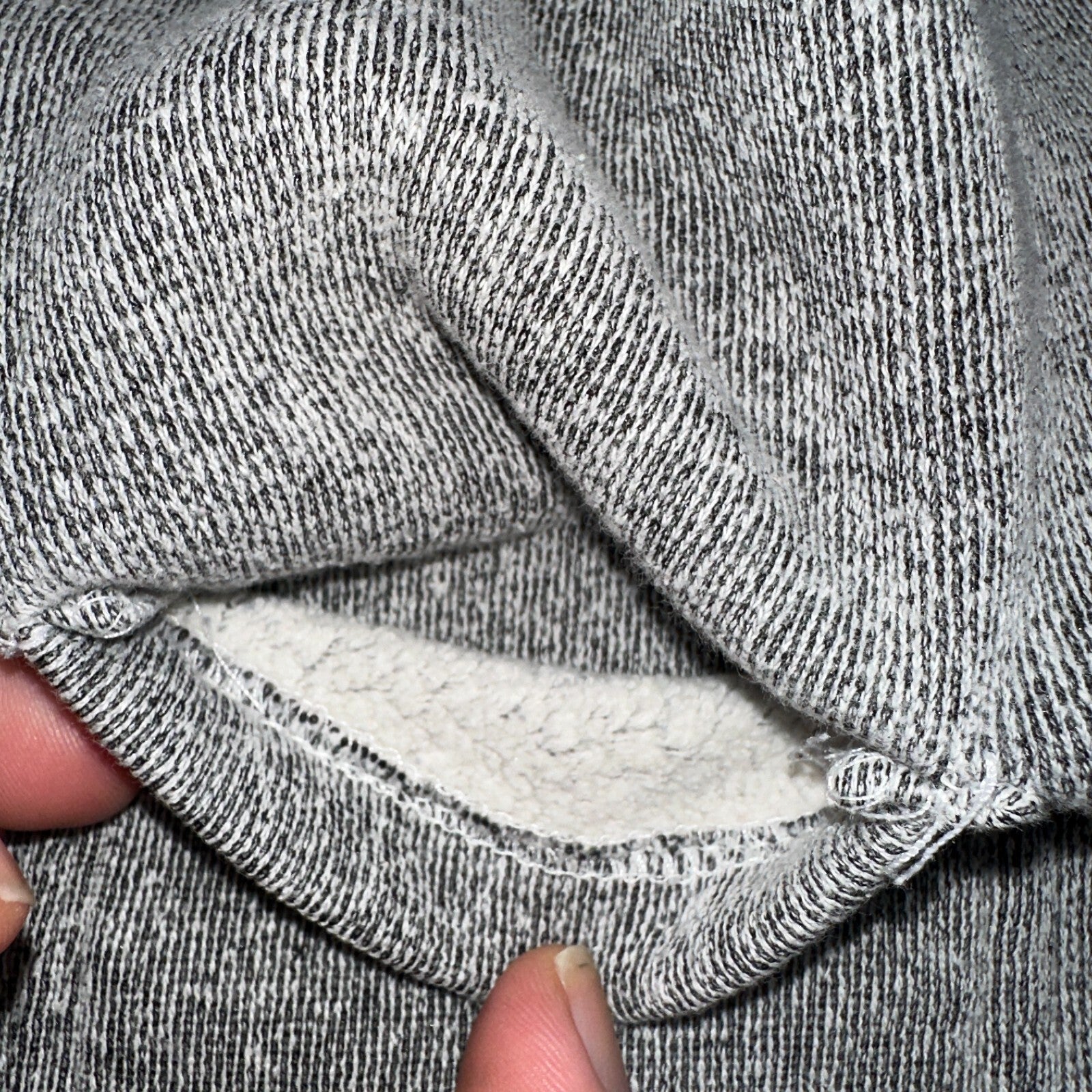 Gray 1970s VTG Crew Neck Sweatshirt Short Sleeve Heather Rockabilly 60s 70s