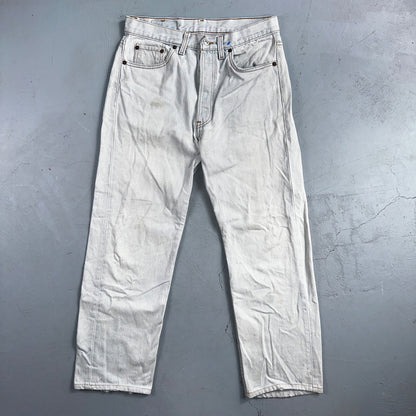 Levis 501 Vintage 90s USA XX Straight Leg Jeans Blue Light Wash 32x34 Act 29x26