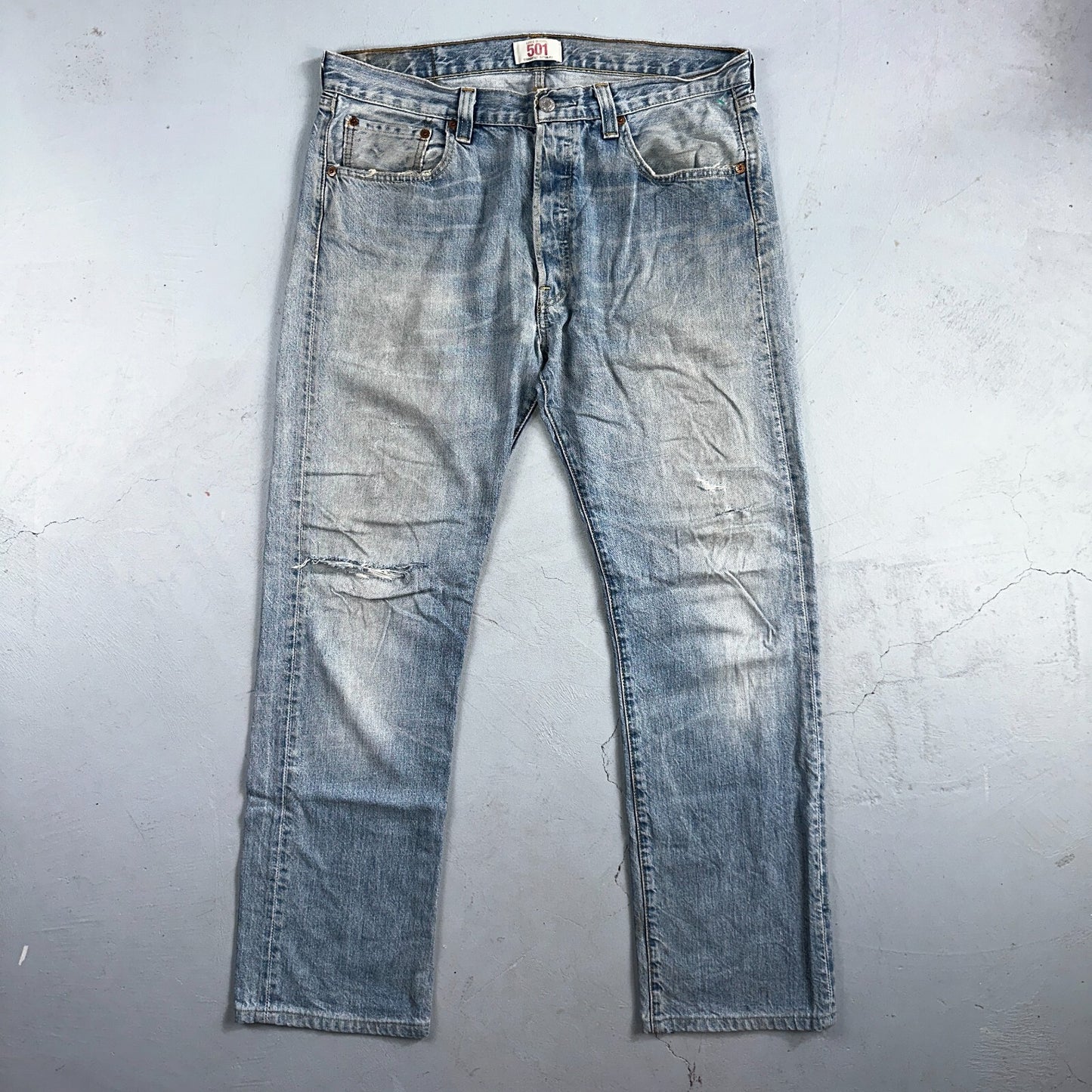 Levis 501 Vintage Y2K XX Straight Leg Jeans Blue Light Wash 34x34 Act 35x30