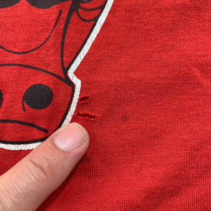 Chicago Bulls 90s Jordan Vintage T Shirt Swingster Classic Logo Medium Red 80s