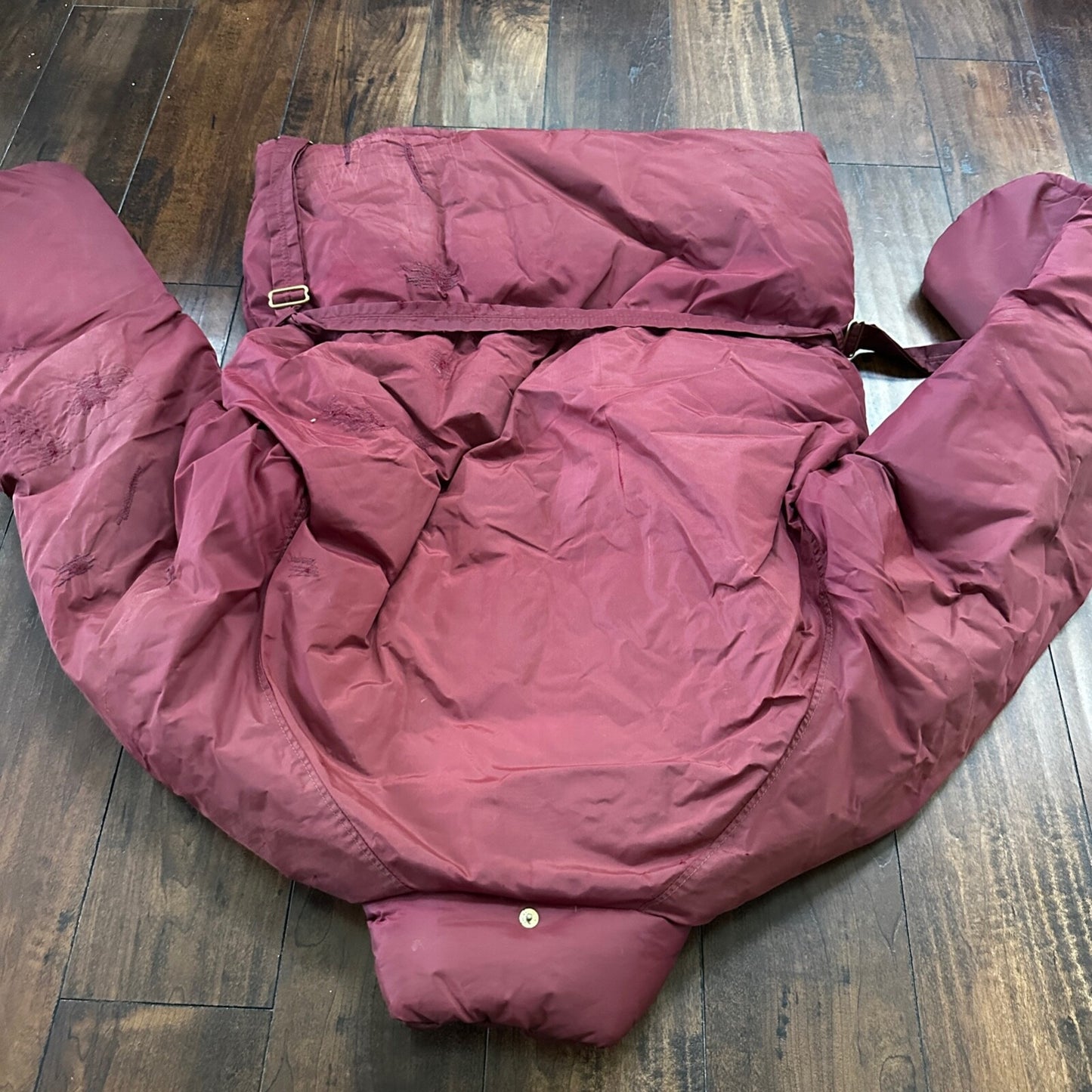 Vintage 1960s Goose Down Alp Sport Jacket L Ski Parka Coat Red Talon zip Bauer