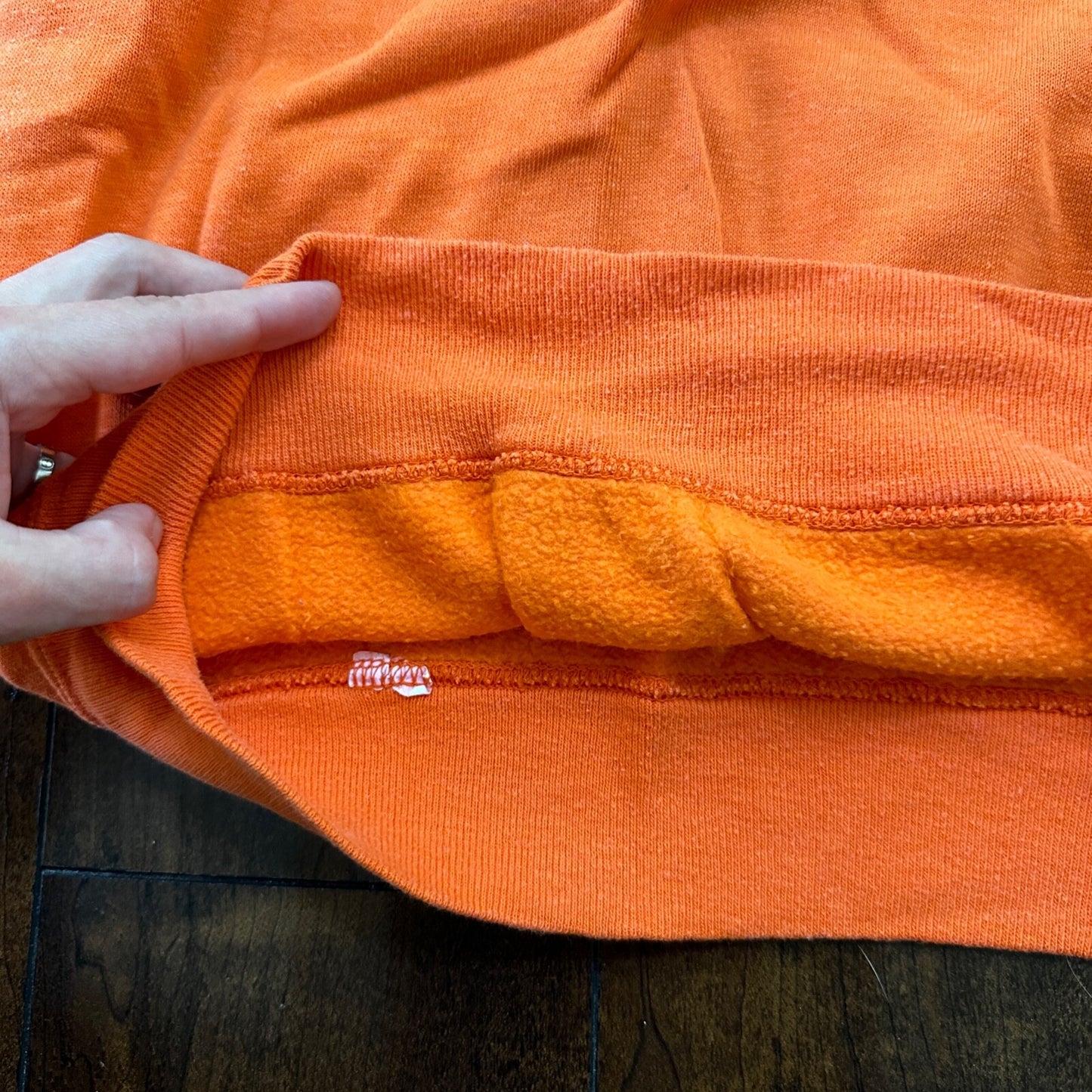 VTG 1960s Rockabilly Sweatshirt Sweater 60s 70s Blank Basic Afterhood USA Orange