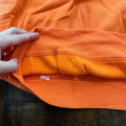 VTG 1960s Rockabilly Sweatshirt Sweater 60s 70s Blank Basic Afterhood USA Orange