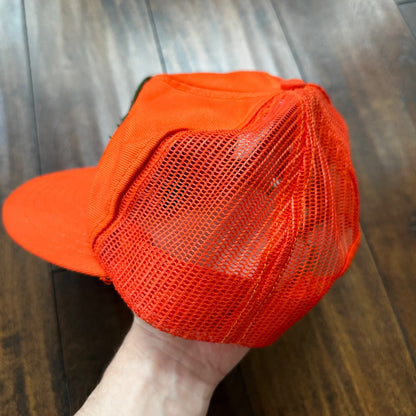 Master Hunter Orange VTG Hat Cap Snapback Oregon ORange Hunting Cool 80s