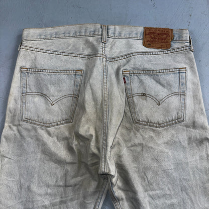 Levis 501 Vintage 90s UK Straight Leg Jeans Blue Light Wash 38x36 Act 37x30