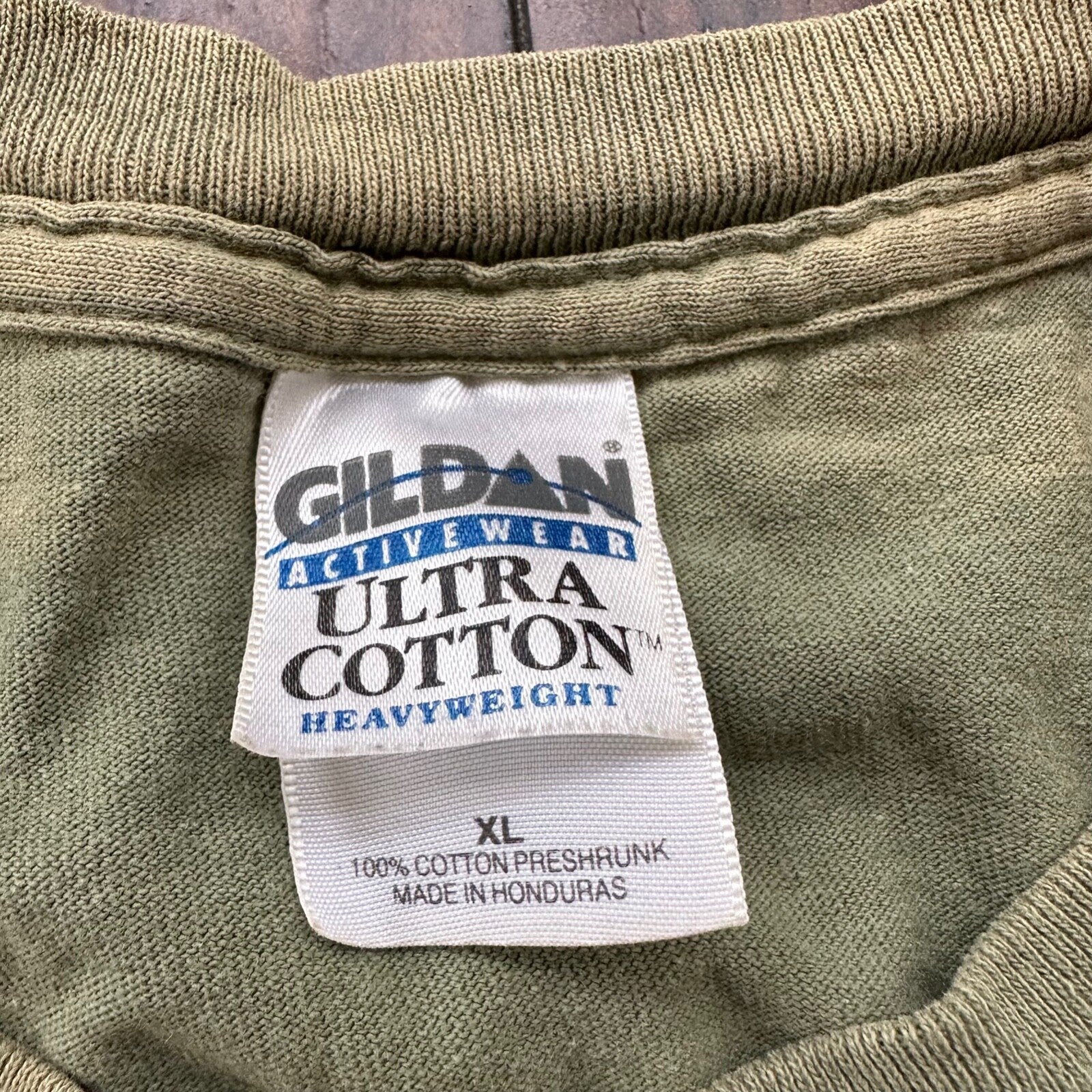 POLE Vintage T Shirt Skate Rap Music Grunge Nirvana Green Army Gildan XL Faded